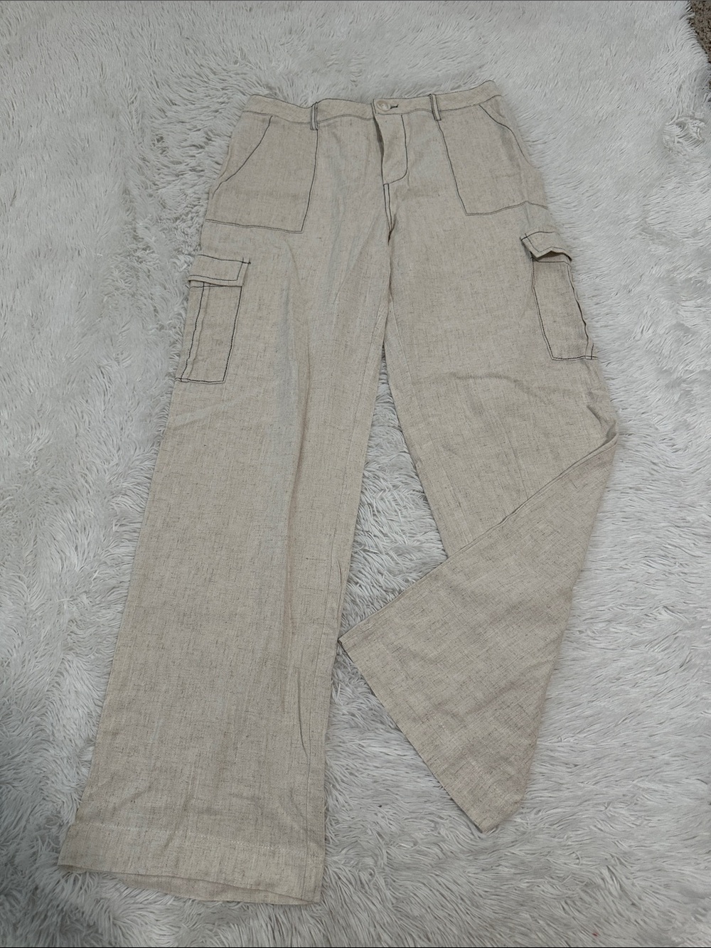 🧁 ASOS Cargo Linen Trouser